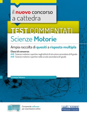 cover image of Test commentati Scienze motorie